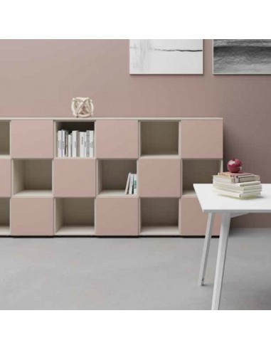 CUBE Composizione 4 elementi con top incluso con 12 vani e 5 ante SEIPO COMP 4 IMG