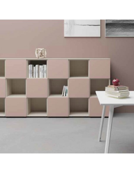 CUBE Composizione 4 elementi con top incluso con 12 vani e 5 ante SEIPO COMP 4 IMG