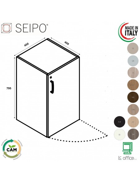 Contenitore H795 con anta in melaminico SEIPO COMPOSIZIONE 7