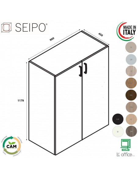 Contenitore H1179 Contenitore con ante in melaminico SEIPO COMPOSIZIONE 14