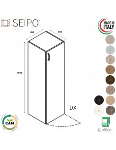 Contenitore H1563 con anta in melaminico SEIPO COMPOSIZIONE 18