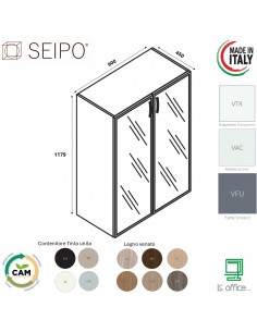 Contenitore H1179 Contenitore con anta vetro con telaio alluminio SEIPO COMPOSIZIONE 17