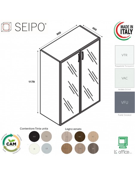 Contenitore H1179 Contenitore con anta vetro con telaio alluminio SEIPO COMPOSIZIONE 17
