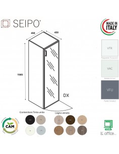 Contenitore H1563 con anta in vetro SEIPO COMPOSIZIONE 19