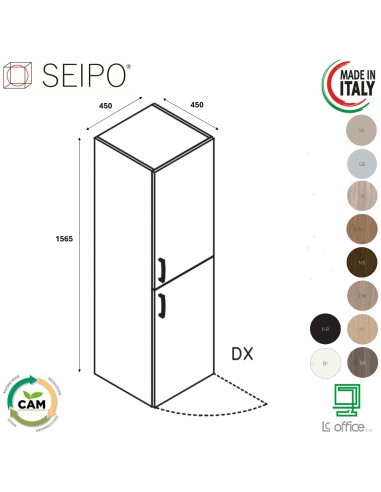 Contenitore H1563 con due ante in melaminico SEIPO COMPOSIZIONE 21