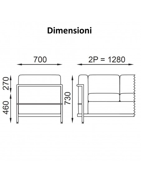 DIMENSIONI DIVANO TENDER SEIPO