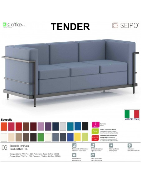 DIVANO 3 POSTI TENDER SEIPO