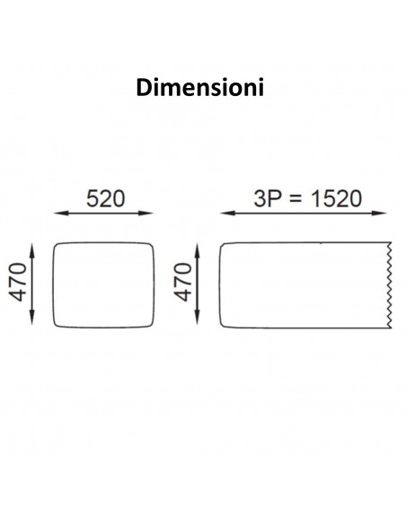DIMENSIONI 3 POSTI TENDER SEIPO