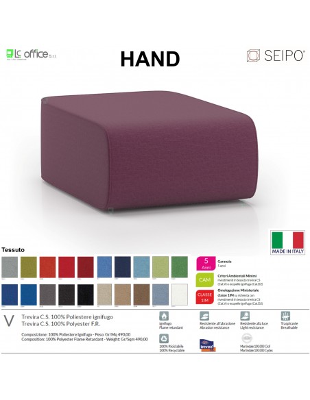POUF HAND TESSUTO V