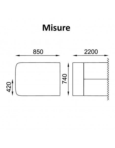 MISURE DIVANO 3 POSTI HAND SEIPO