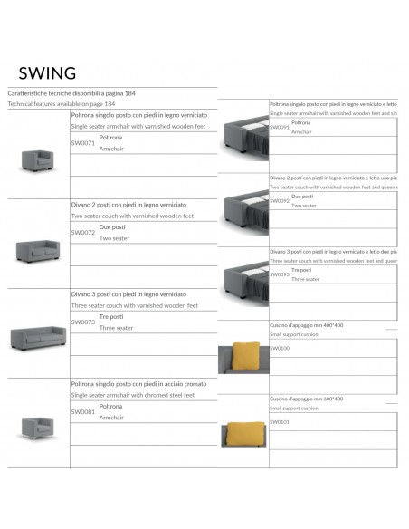 CATALOGO DIVANI SWING SEIPO