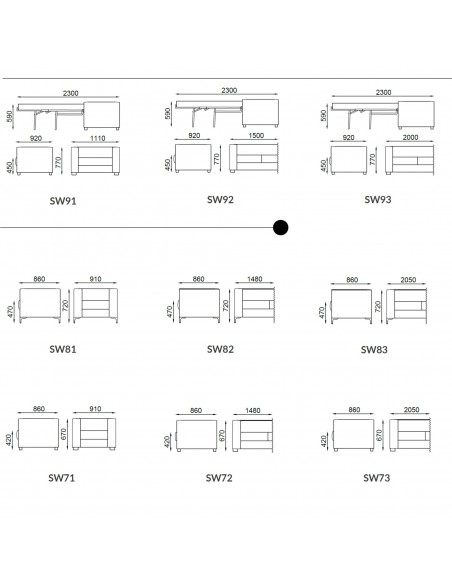 MISURE DIVANI SWING SEIPO