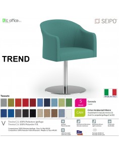 TREND TR0004 Poltrona autoallineante Base zavorrata tonda tessuto V