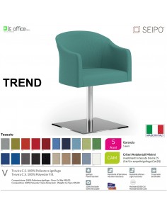 TREND TR0005 Poltrona autoallineante Base zavorrata QUADRA tessuto V