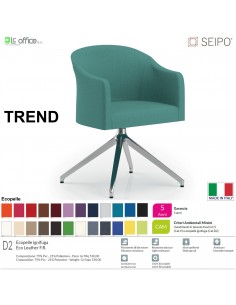 TREND TR0006 Poltrona autoallineante Base zavorrata quadra ecopelle D2 SEIPO