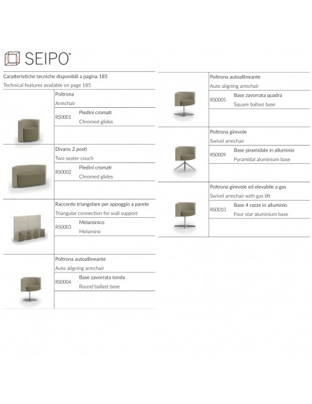 CATALOGO MODELLI POLTRONE RESET SEIPO