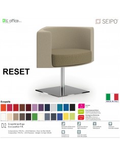 RESET RS0005 Poltrona autoallineante Base zavorrata QUADRA SEIPO Ecopelle D2