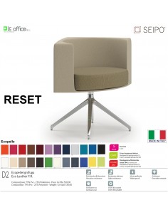 RESET RS0009 Poltrona girevole Base piramidale in alluminio SEIPO Ecopelle D2