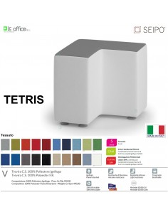 POUF TETRIS TE0006 Elemento singolo 50*50 Angolo esterno retto SEIPO Tessuto V