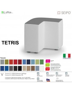 POUF TETRIS TE0007 Angolo esterno curvo Elemento singolo 50*50  SEIPO Tessuto V