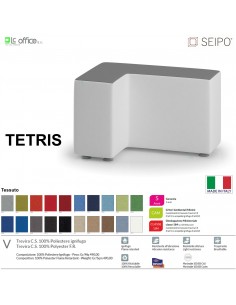 POUF TETRIS TE0008 Elemento singolo 75*50 Angolo retto dx  SEIPO Tessuto V