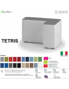 POUF TETRIS TE0009 Elemento singolo 75*50 Angolo retto Sx  SEIPO Tessuto V