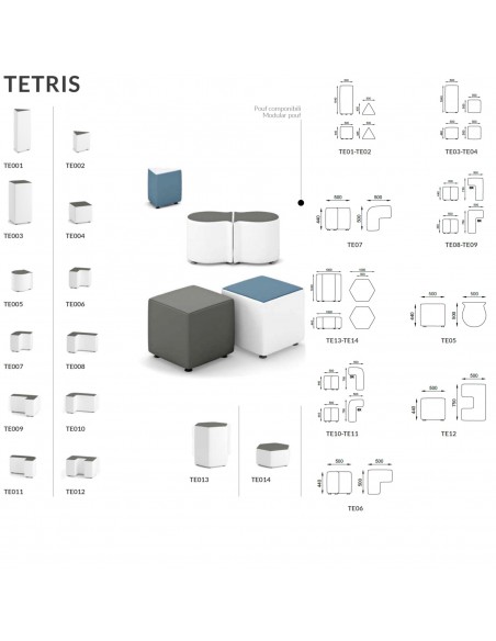 MODELLI POUF TETRIS