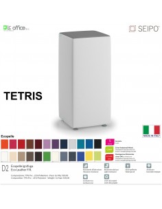 POUF TETRIS TE0003 Elemento centrale quattro vie ALTO SEIPO Ecopelle D2