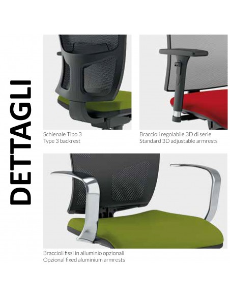 detagli Poltrone direzionale MIX 2 seipo