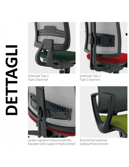 detagli Poltrone direzionale MIX 2 seipo