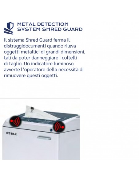 Distruggi Documenti Kobra 245 TS HS AO MD - 99.895 metal detection system  shred guard