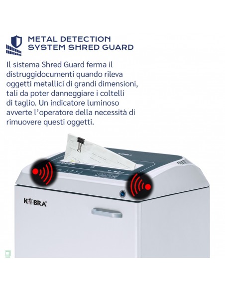 Distruggi documenti Kobra 260 TS HS 6 MD - 99.825 metal detection system shred guard