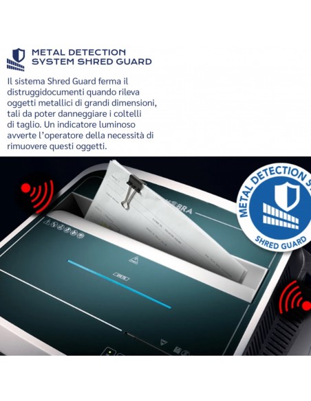 Distruggi Documenti Kobra 410 TS C2 MD - 99.888 metal detection system shred guard
