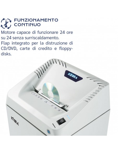 Distruggi Documenti Kobra 260.1 S5 - 99.917 funzionamento continuo