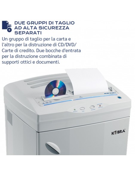 Distruggi Documenti Kobra 400 HS 6 COMBI - 99.603 due gruppi di taglio