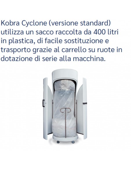 Distruggi Documenti Kobra Cyclone - 99.100 sacco raccolta da 400litri