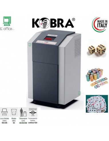 DISTRUTTORE DEL MATERIALE DA GIOCO DA CASINÒ Kobra Gambler - 99.956