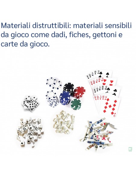 DISTRUTTORE DEL MATERIALE DA GIOCO DA CASINÒ Kobra Gambler - 99.956 materiali distruttibili