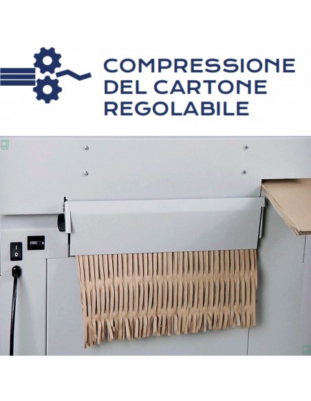 MACCHINA ECOLOGICA PER IL RICICLO DEL CARTONE Kobra FLEXPACK +Aspiratore DCS-500 - 99.947 compressione del cartone regolabile