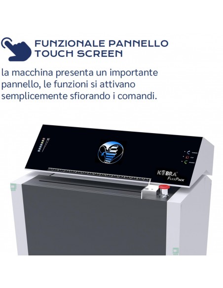 MACCHINA ECOLOGICA PER IL RICICLO DEL CARTONE Kobra FLEXPACK +Aspiratore DCS-500 - 99.947 touch screen