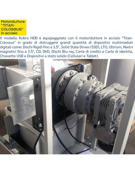 Distruggi Documenti Kobra HDD LMS - 99.945 + Log Management System motoriduttore in acciaio