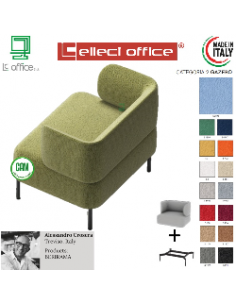 BERIRAMA poltrona 1 posto con schienale e braccioli corti