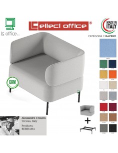 BERIRAMA poltrona 1 posto con schienale e braccioli lunghi