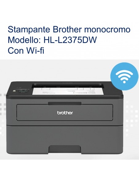Stampante Brother HL-L2375DW con Wifi