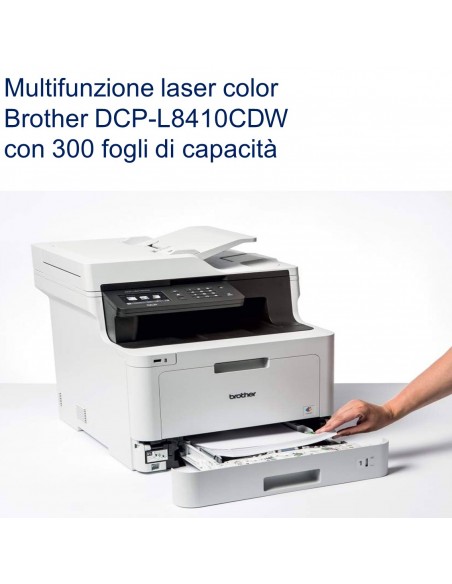 Multifunzione Brother DCP-L8410CDW con 300 fogli di capacità