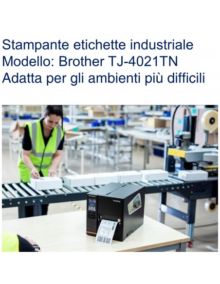 Stampante etichette Brother TJ-4021TN adatta agli ambienti più difficili