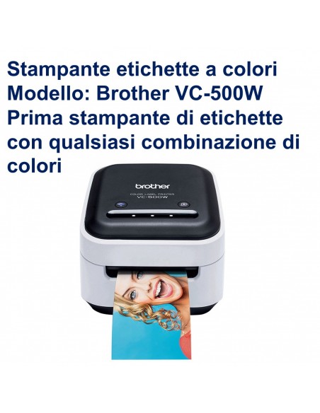 Stampante etichette a colori Brother VC-500W prima stampante a colori