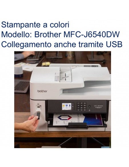 Brother MFC-J6540DWE a Colori  collegamento anche tramite USB