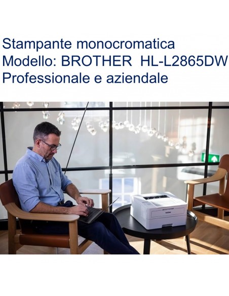 STAMPANTE BROTHER LASER HL-L2865DW A4 DUPLEX LAN WiFi USB2.0