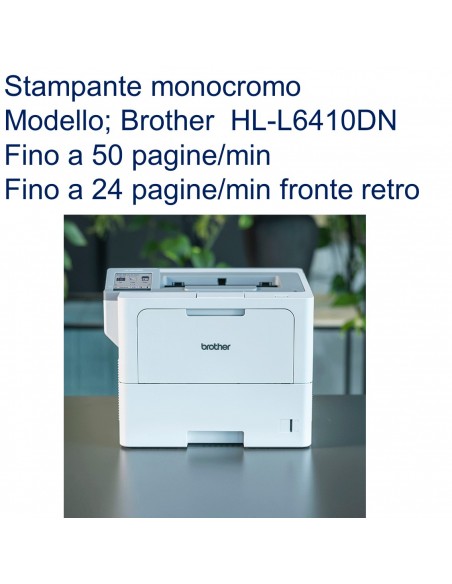 STAMPANTE BROTHER LASER HL-L6410DN A4 duplex Wi.Fi LAN NFC Mono